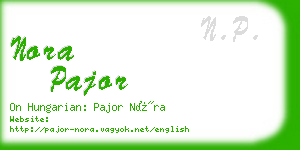 nora pajor business card